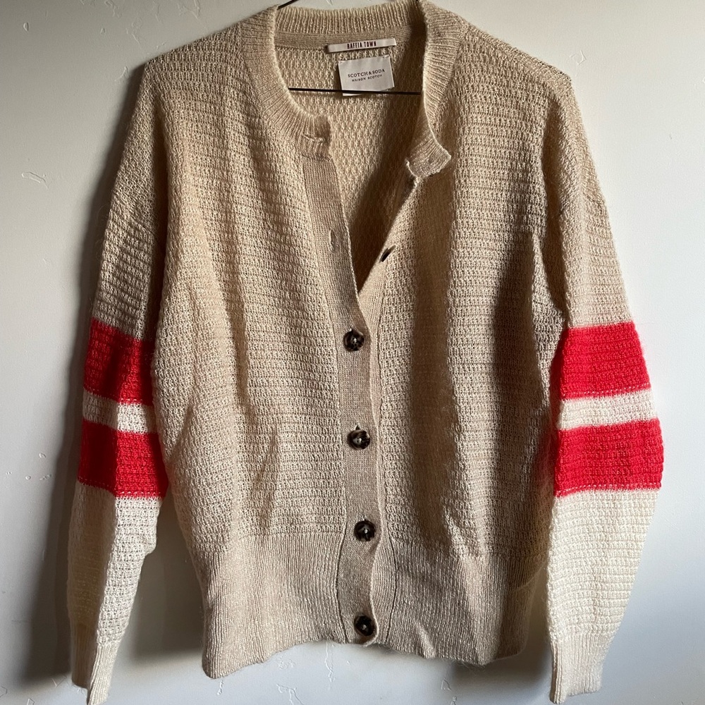 Scotch & Soda Cream Knit Sweater, XS